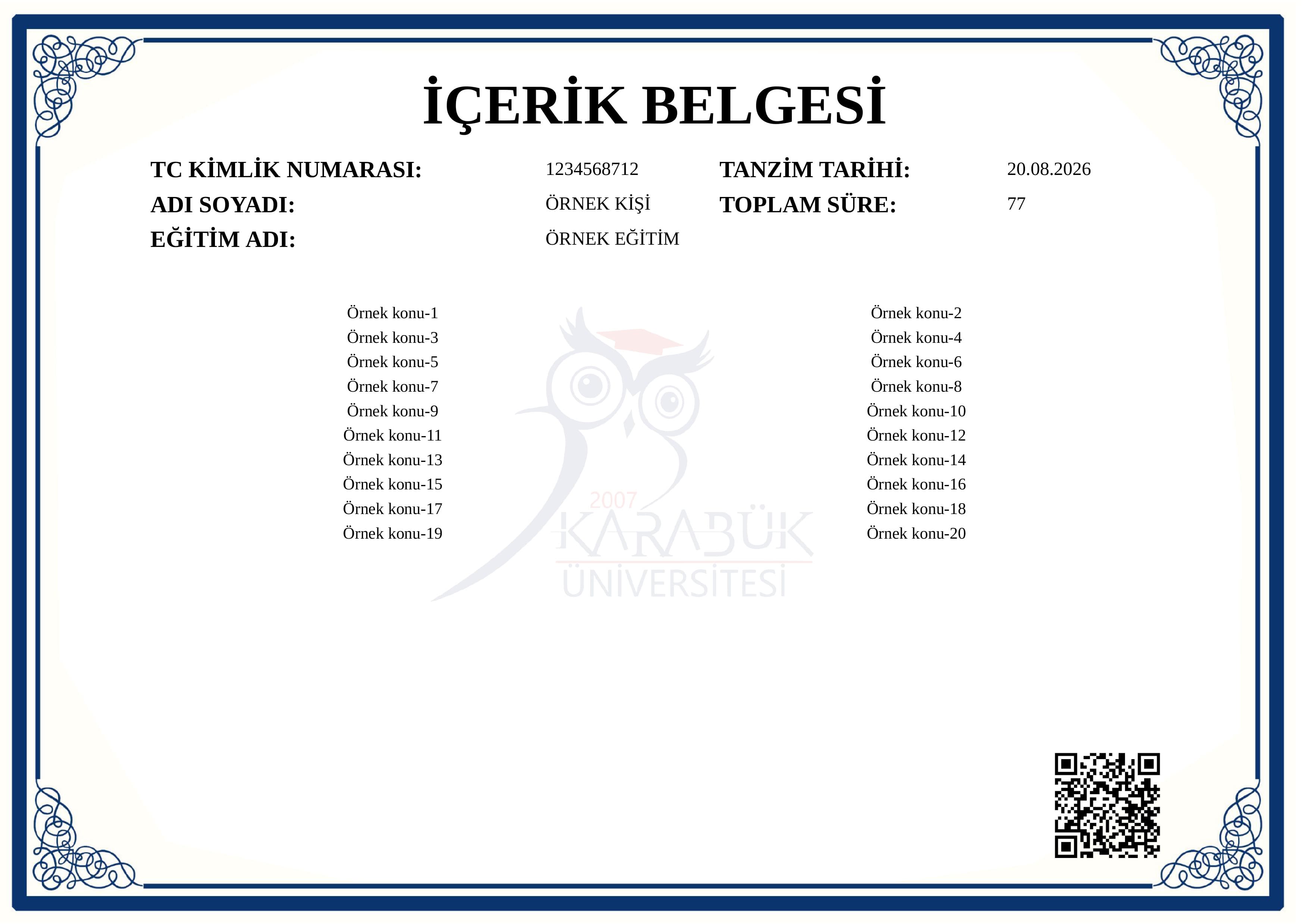 Eğitim Türkçe Transkripti